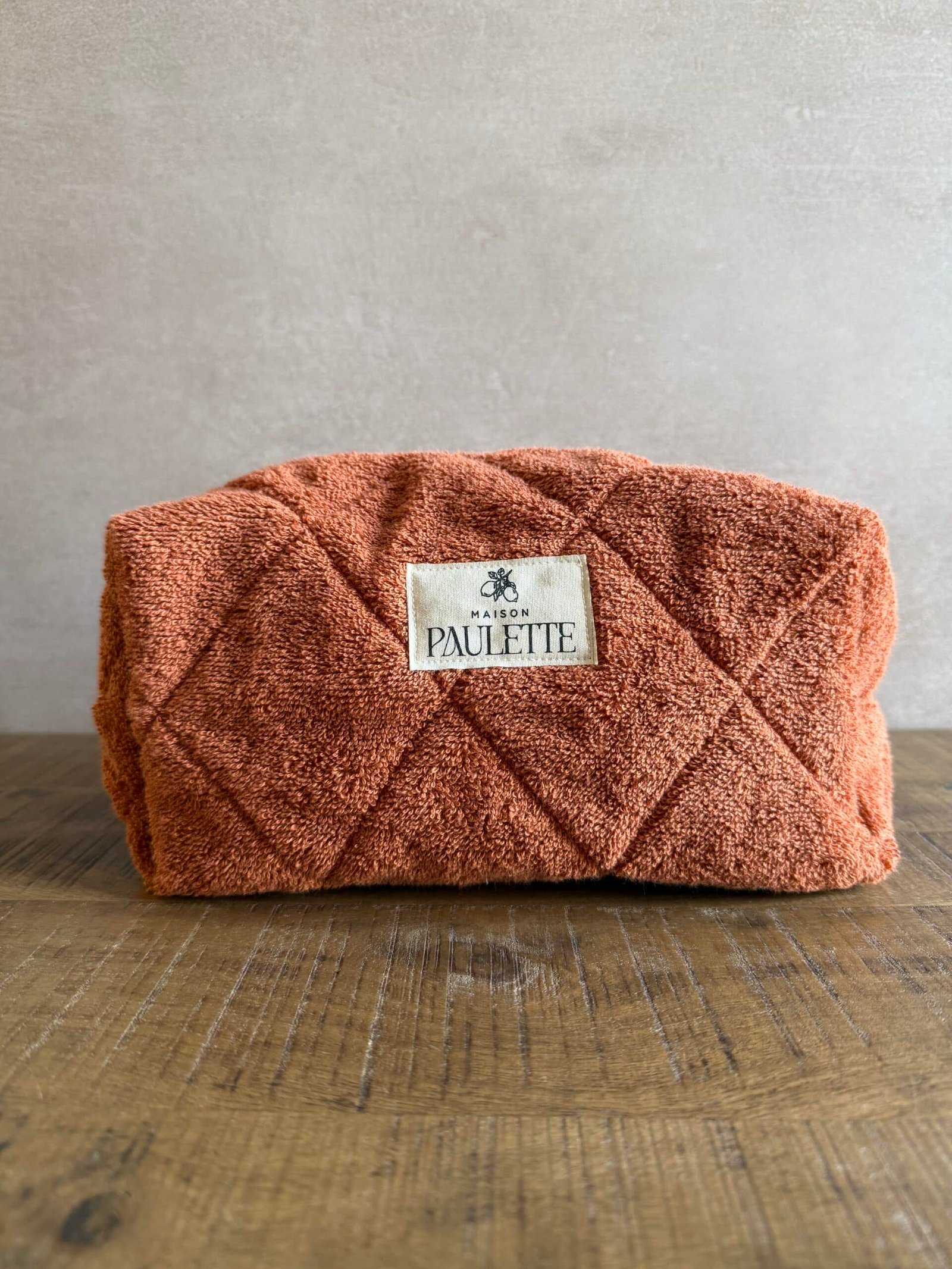 Trousse terracotta en tissu éponge – Image 5