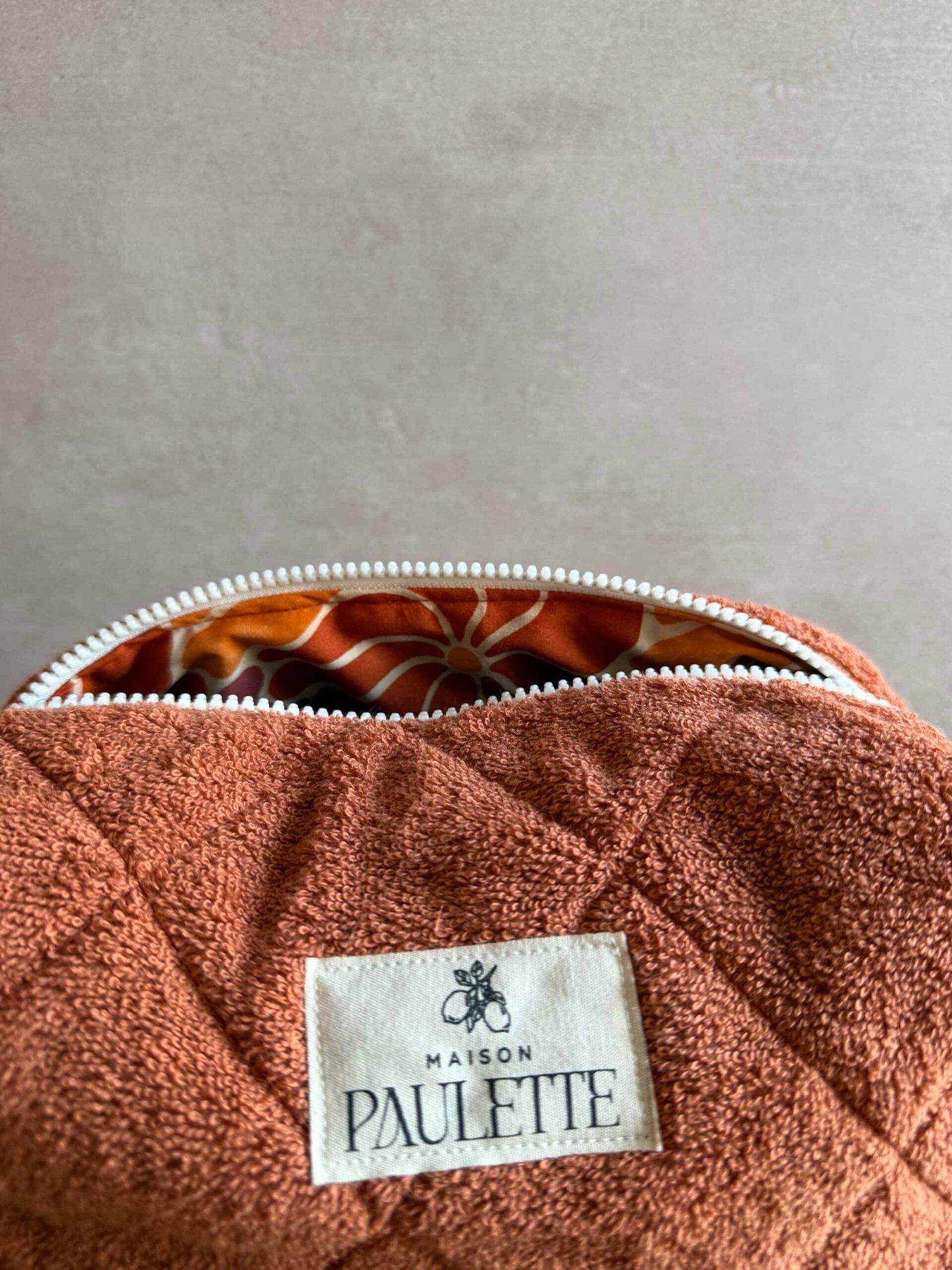 Trousse terracotta en tissu éponge – Image 2