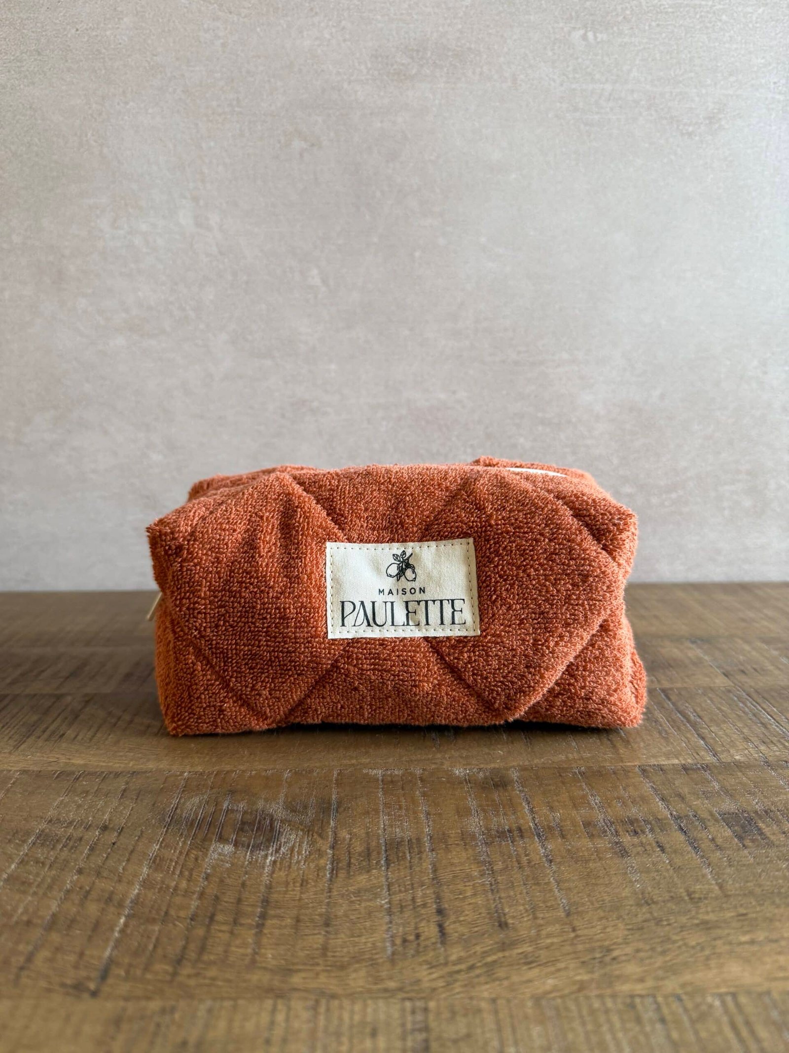 Trousse terracotta en tissu éponge – Image 3