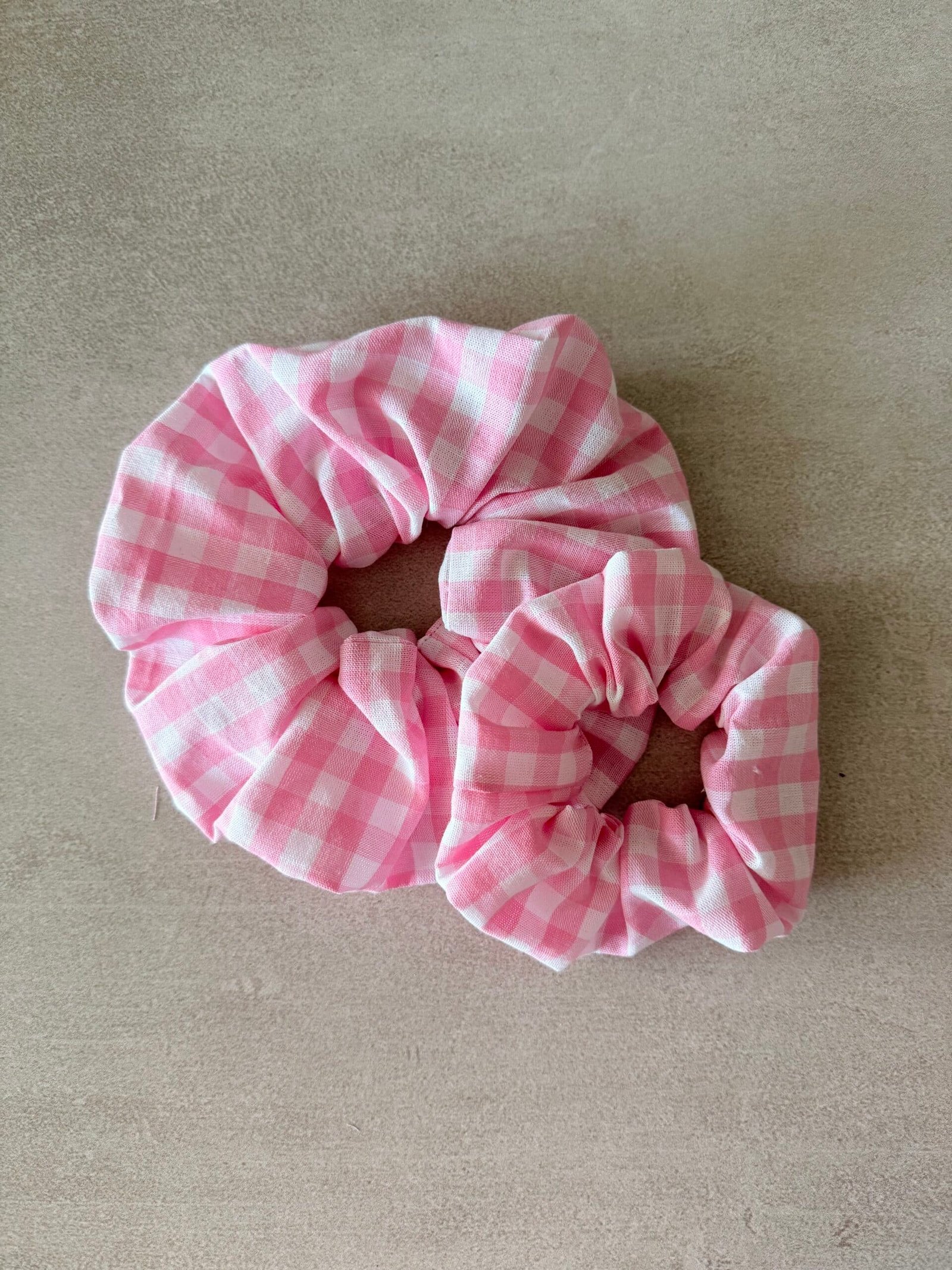 Chouchou vichy rose en coton