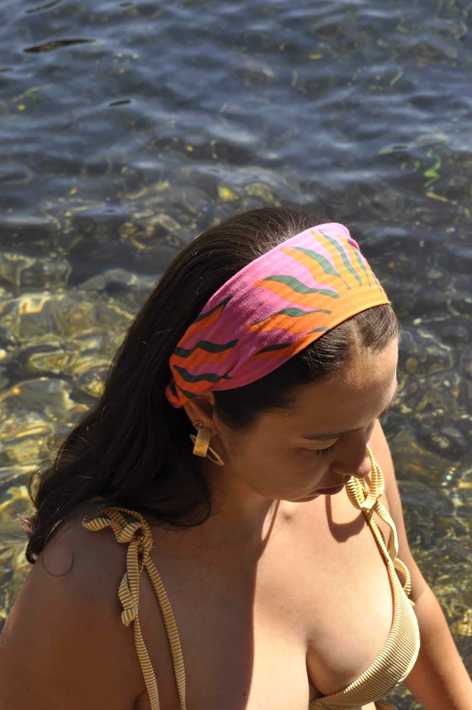 Bandeau cheveux coton soleil